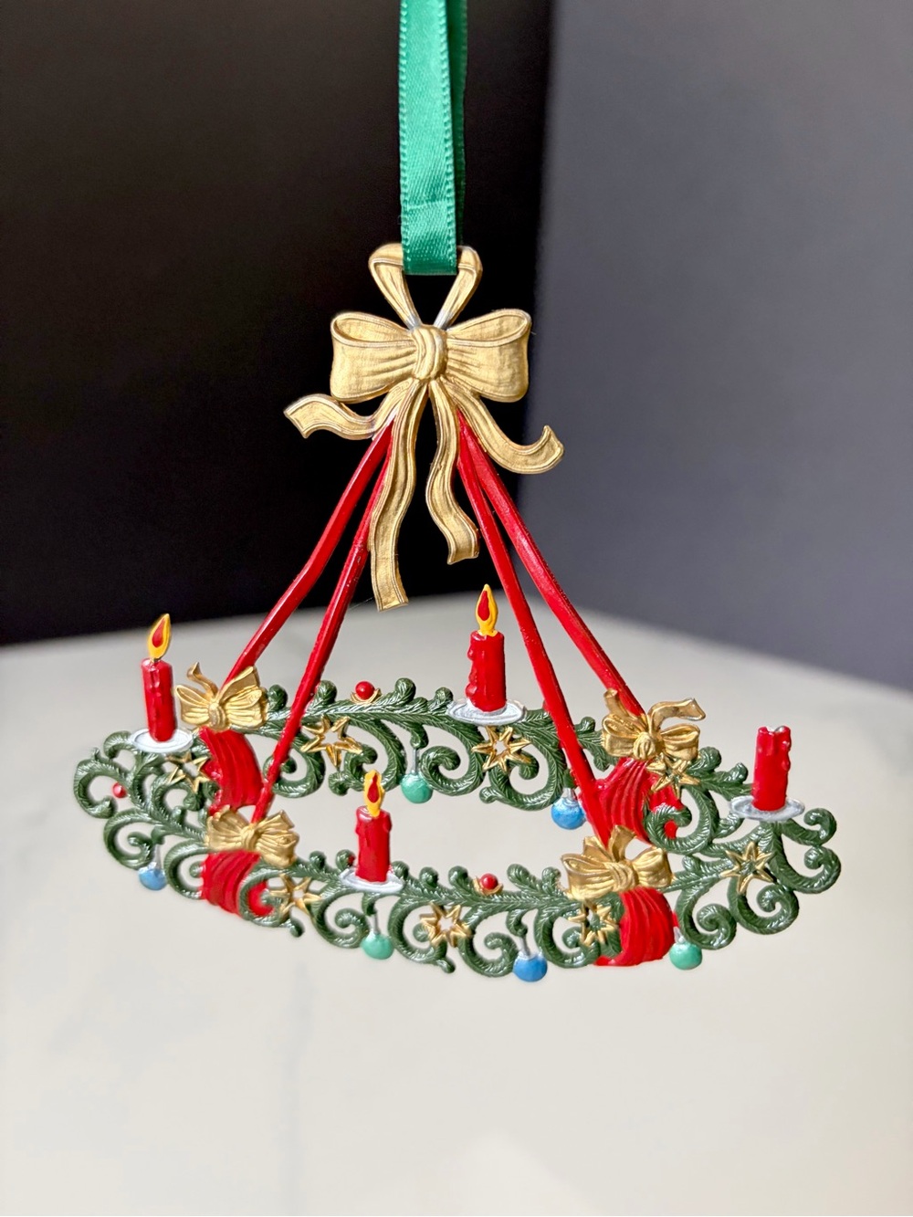 Large Advent Candle Wreath Ornament by Wilhelm Schweizer